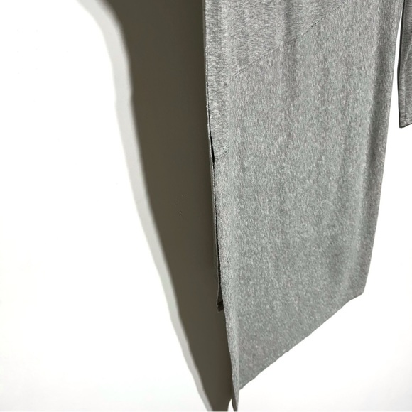 FREE PEOPLE Grapevine Tunic Split Side Long Sleeve Ribbed Knit Top Grey Size M - Picture 8 of 15